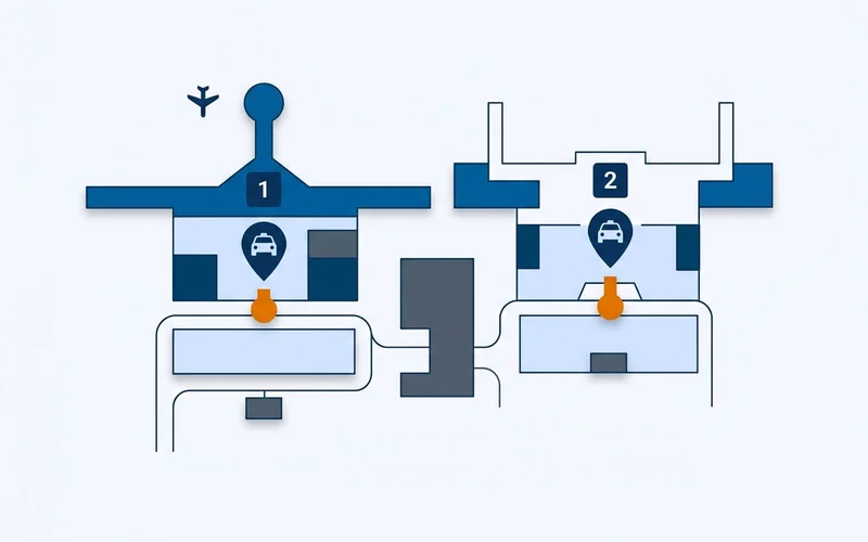 Terminal map marking the KLIA1 and KLIA2 meeting points