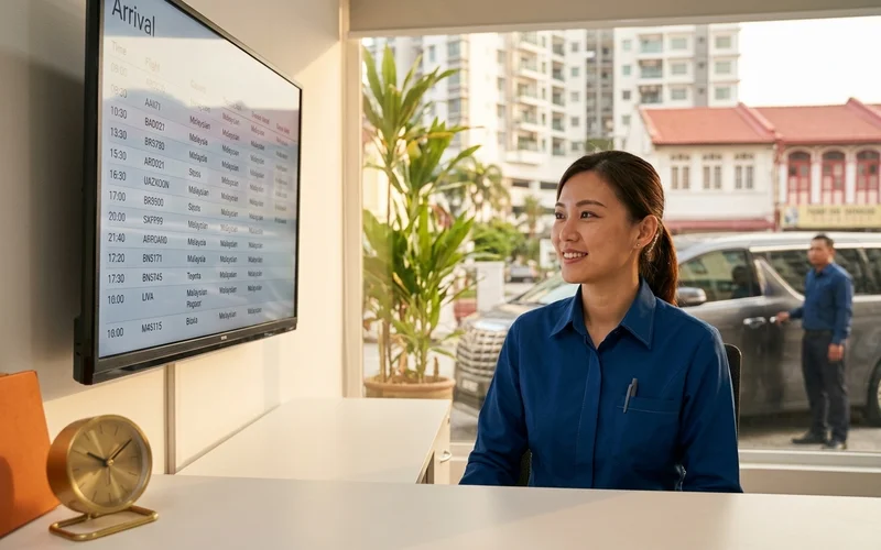 Live flight arrival times being monitored by a dispatch coordinator