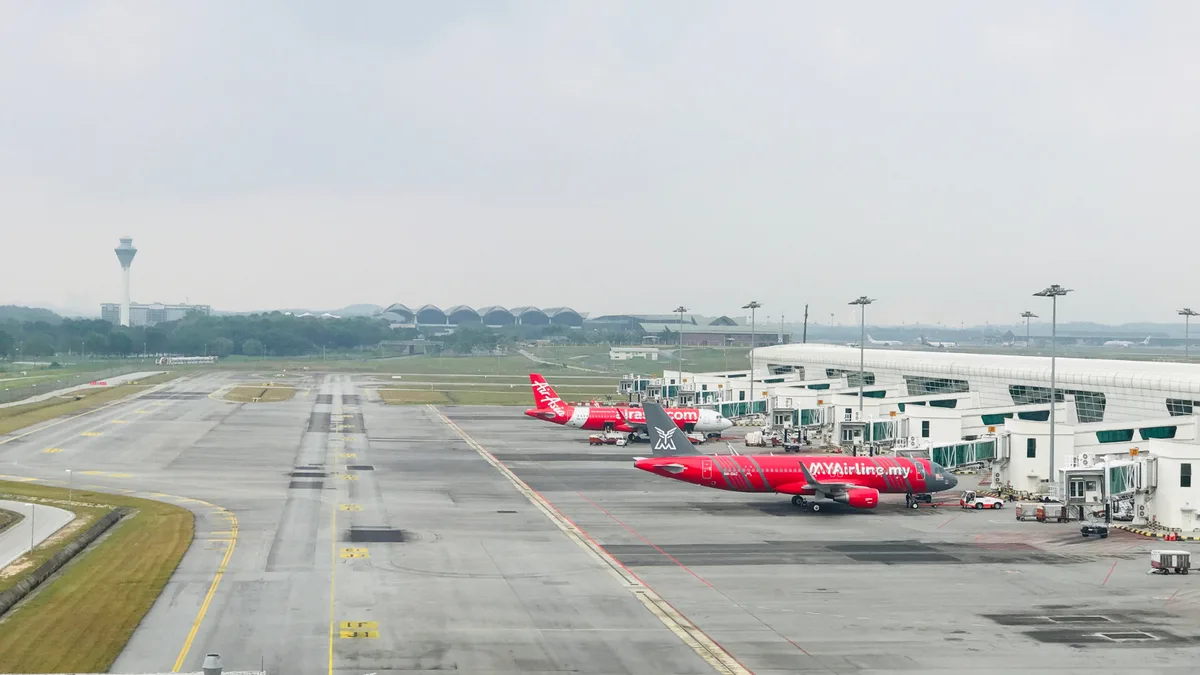 Aircraft parked at the KLIA Terminal 2 apron