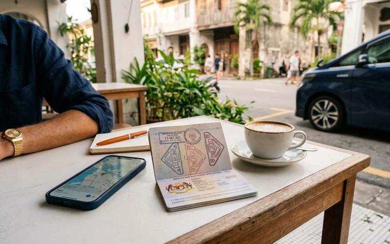 A passport and phone ready ahead of a cross-border trip