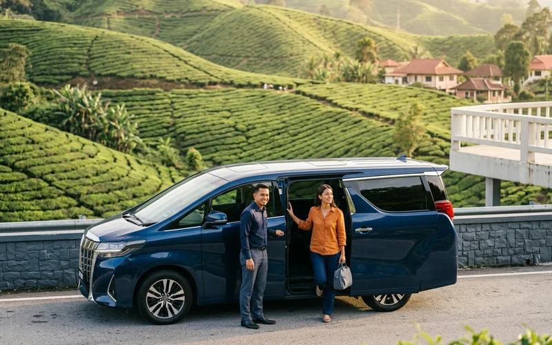 A Cameron Highlands tea plantation vista