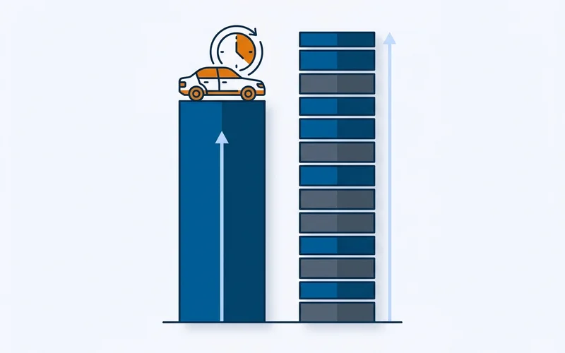 A dedicated chauffeur day rate compared with stacked per-trip fares