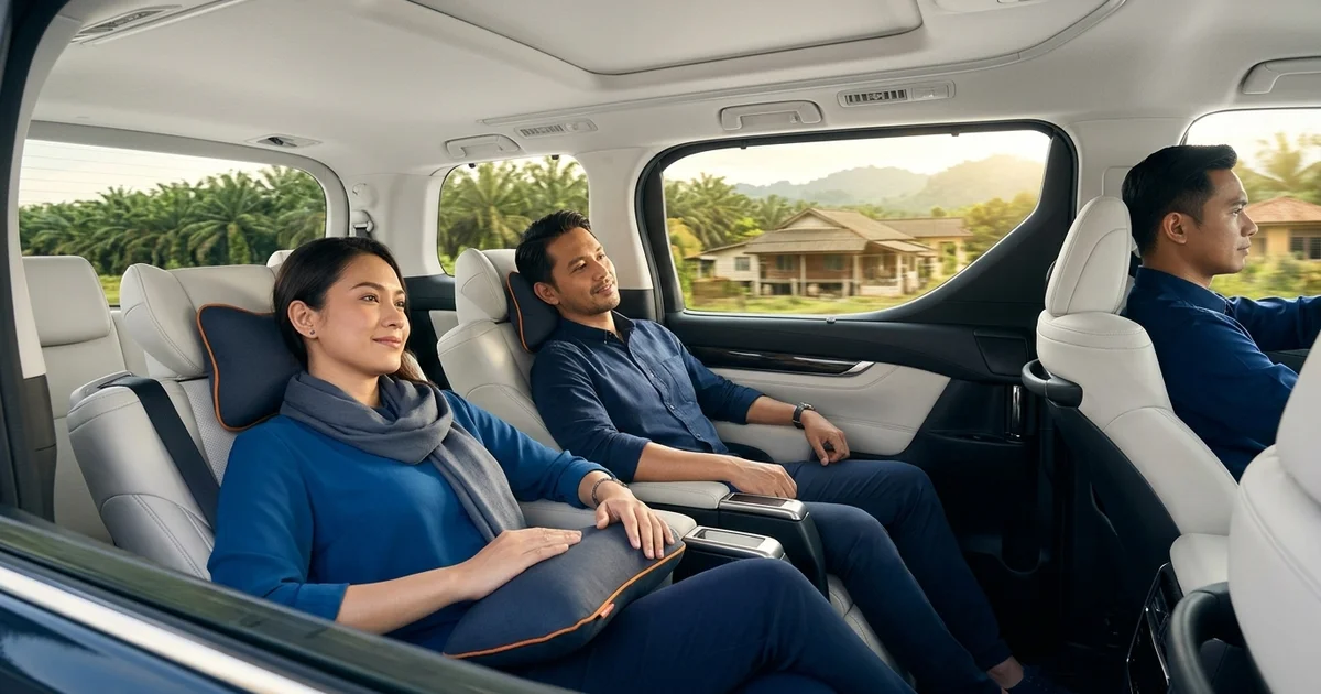 Passengers relaxing during a long-distance transfer
