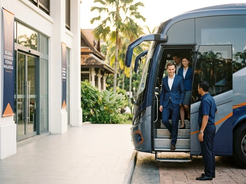 Conference delegate shuttle drop-off
