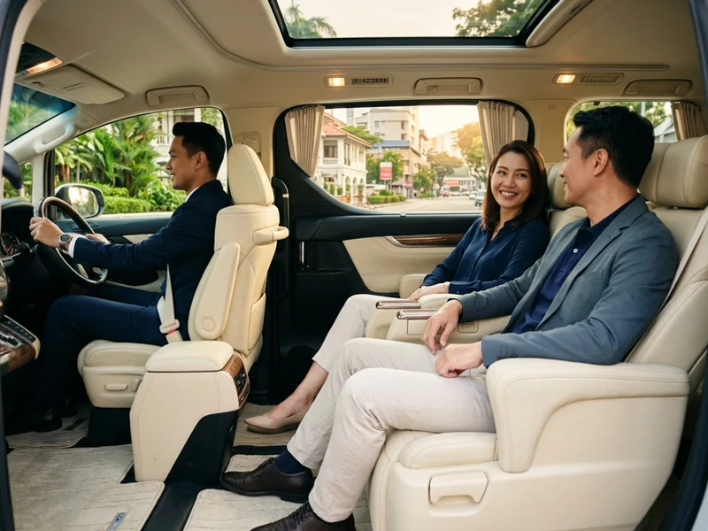Luxury Alphard interior with captain seats