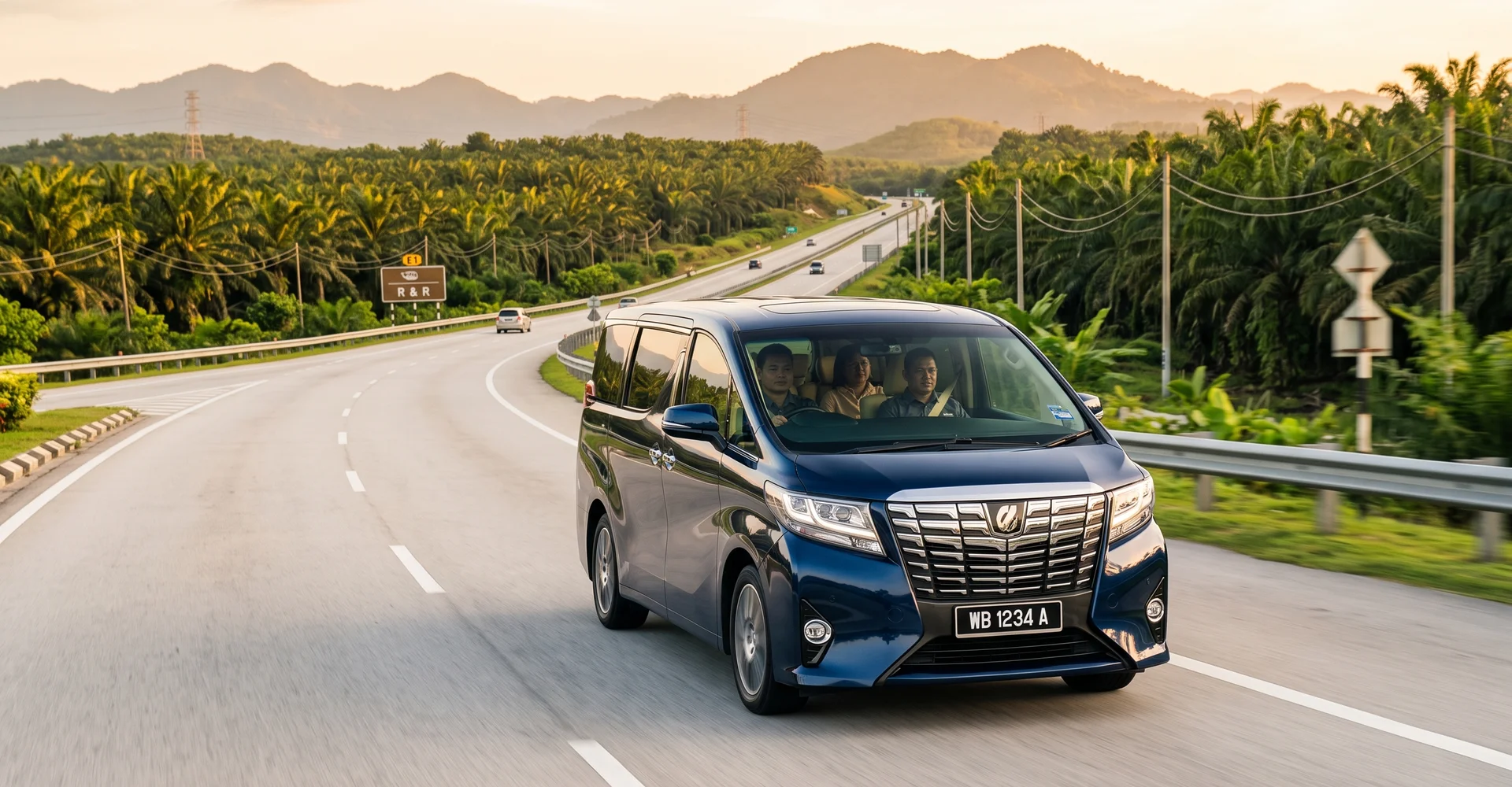 MyTranslane MPV on the PLUS Highway heading out of Kuala Lumpur